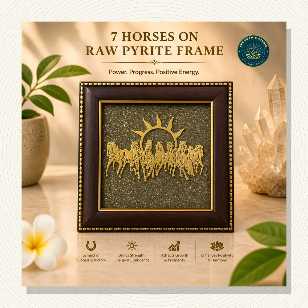 7 Horses Raw Pyrite Frame