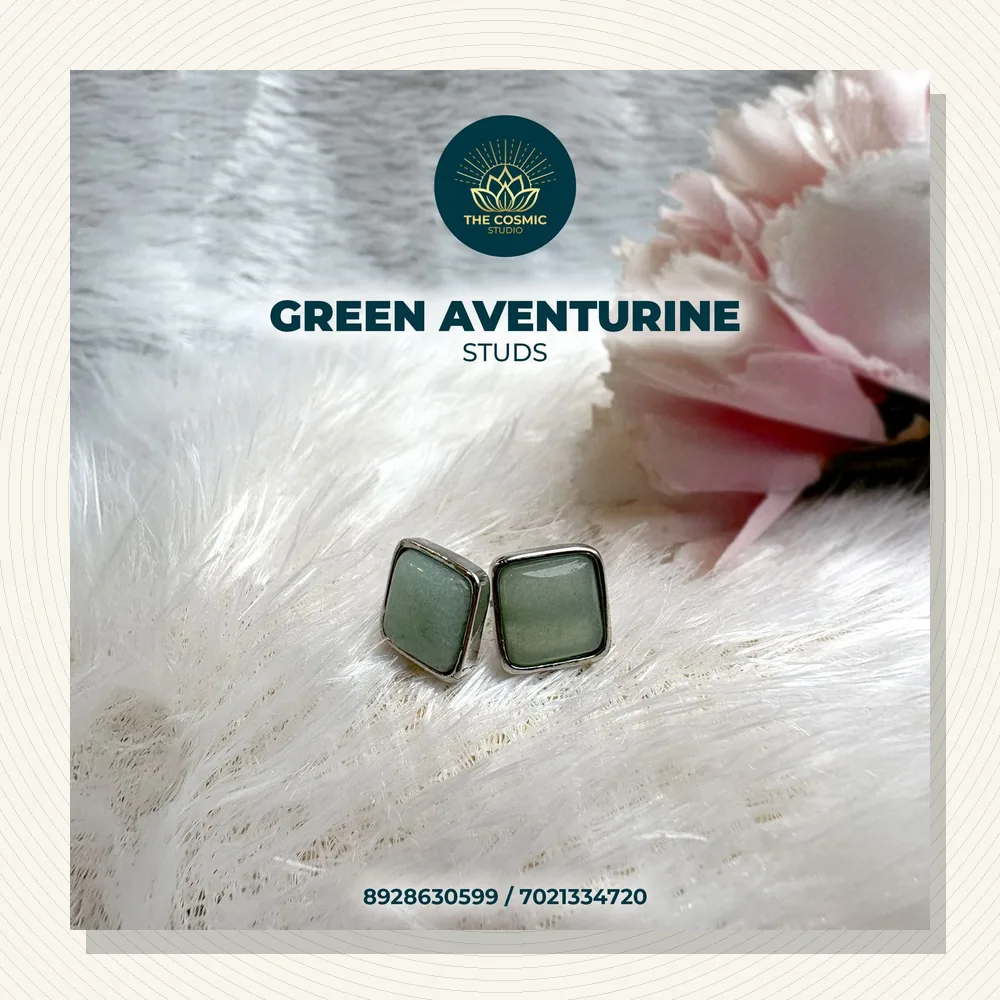 Green Aventurine Studs (Earrings)