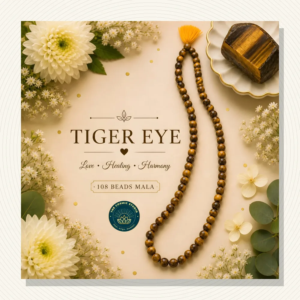 Tiger Eye 108 Beads Mala