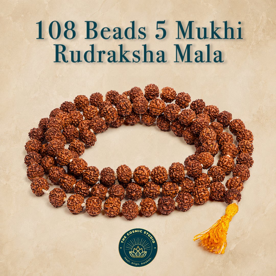 108 Beads 5 Mukhi Rudraksha Mala